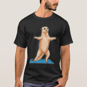 Meerkat at Fitness Stretching exercise T-Shirt