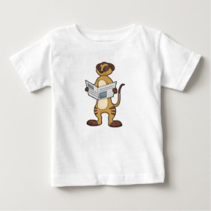 Meerkat at Reading a Newspaper Baby T-Shirt
