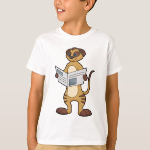 Meerkat at Reading a Newspaper T-Shirt