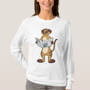 Meerkat at Reading a Newspaper T-Shirt