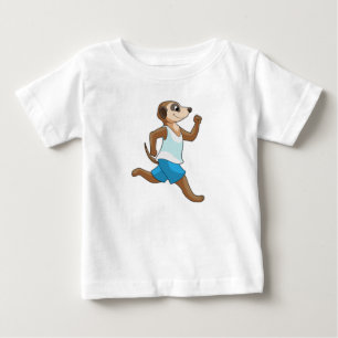 Meerkat at Running Sports Baby T-Shirt