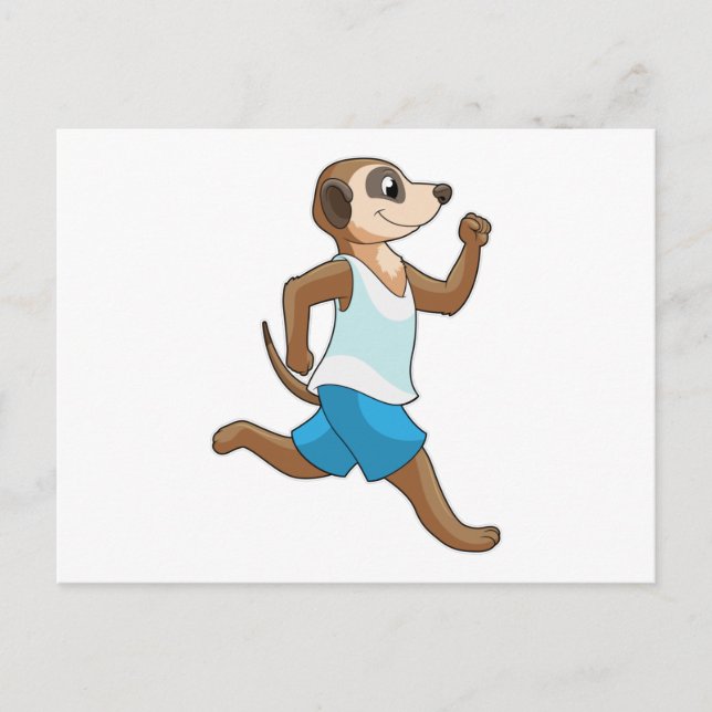 Meerkat at Running Sports Postcard (Front)