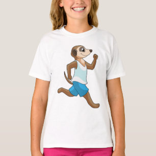 Meerkat at Running Sports T-Shirt