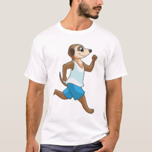 Meerkat at Running Sports T-Shirt
