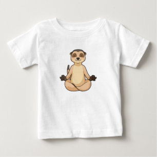 Meerkat at Yoga Meditation Baby T-Shirt