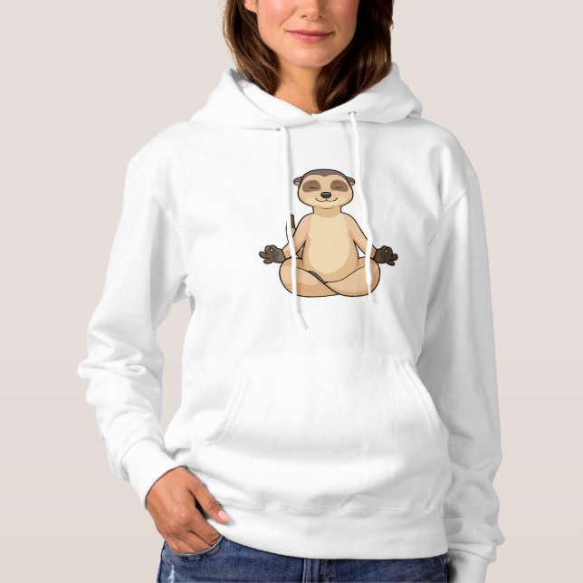 Meerkat at Yoga Meditation Hoodie (Front)