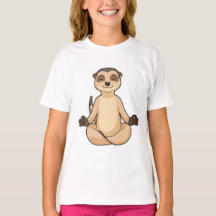 Meerkat at Yoga Meditation T-Shirt