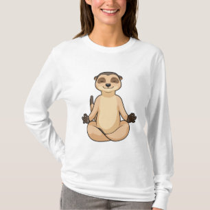 Meerkat at Yoga Meditation T-Shirt