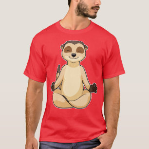 Meerkat at Yoga Meditation T-Shirt