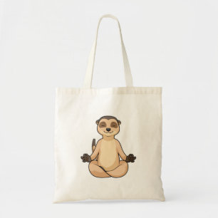Meerkat at Yoga Meditation Tote Bag