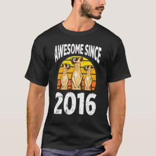 Meerkat Awesome Since 2016 6th Birthday 6 Years Ol T-Shirt