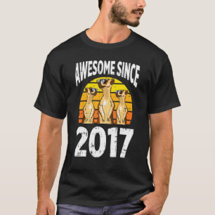 Meerkat Awesome Since 2017 5th Birthday 5 Years Ol T-Shirt