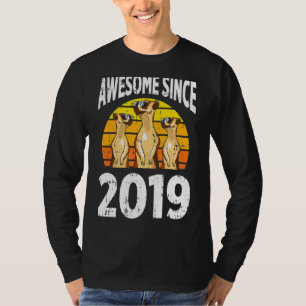 Meerkat Awesome Since 2019 3rd Birthday 3 Years Ol T-Shirt