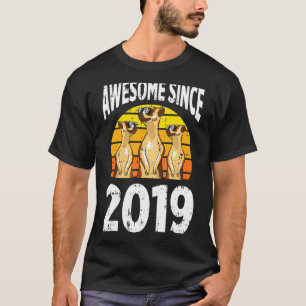 Meerkat Awesome Since 2019 3rd Birthday 3 Years Ol T-Shirt