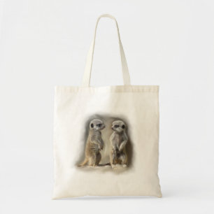 Meerkat baby twins tote bag