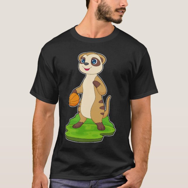 Meerkat Basketball player Basketball T-Shirt (Front)