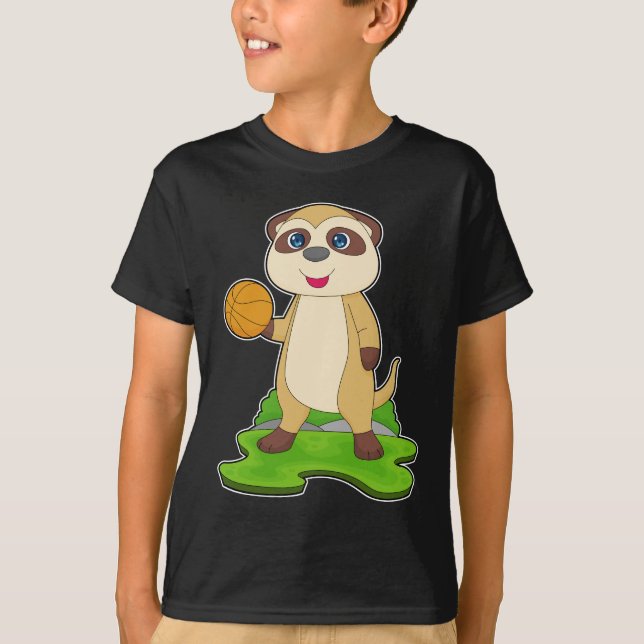 Meerkat Basketball player Basketball T-Shirt (Front)