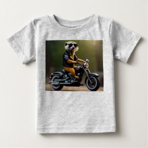 Meerkat Bikie On A Motorbike, Baby T-Shirt
