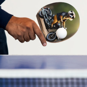 Meerkat Bikie On A Motorbike, Ping Pong Paddle