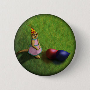 Meerkat Birthday, button