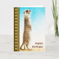 Meerkat Birthday Card