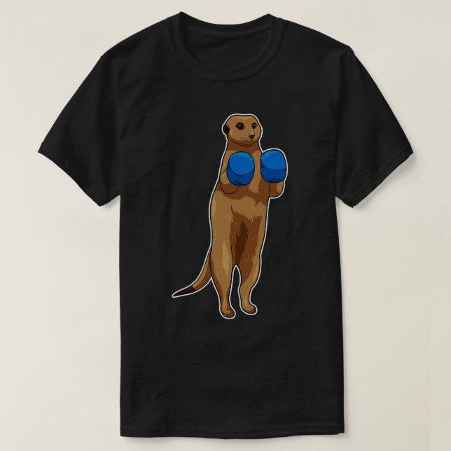 Meerkat Boxer Boxing gloves T-Shirt (Design Front)