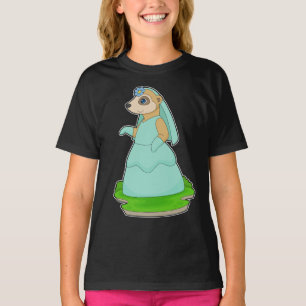 Meerkat Bride Veil Wedding T-Shirt