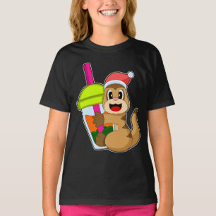 Meerkat Christmas Bubble tea T-Shirt