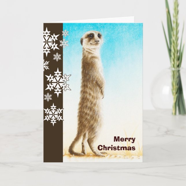 Meerkat Christmas Card (Front)