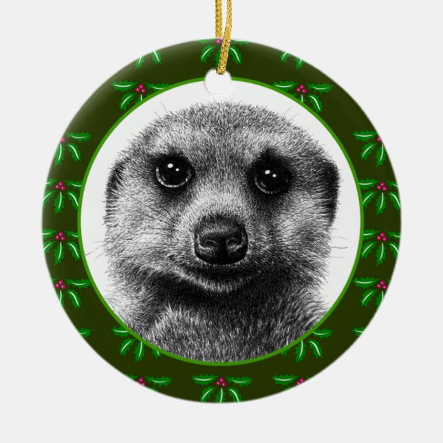 Meerkat Christmas Ornament (Front)