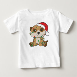 Meerkat Christmas Winter Animals Holiday Meerkats Baby T-Shirt