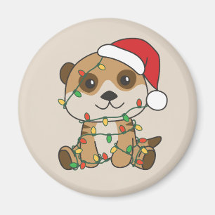 Meerkat Christmas Winter Animals Holiday Meerkats Magnet