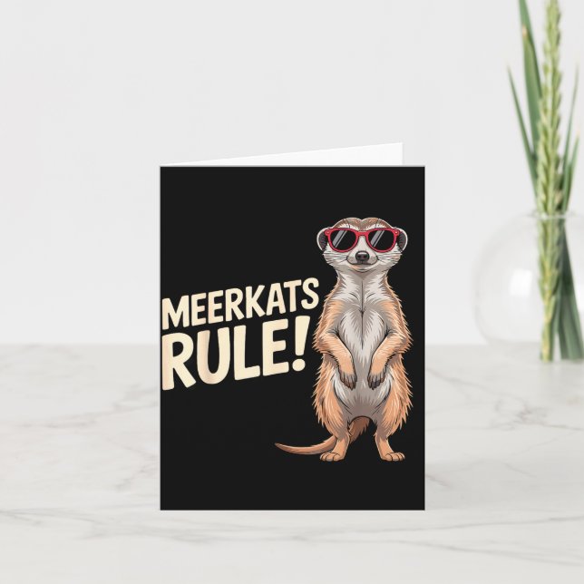 Meerkat Design For Men Women Kids Zoo Keeper Safar Card (Front)
