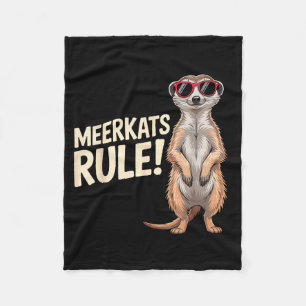 Meerkat Design For Men Women Kids Zoo Keeper Safar Fleece Blanket