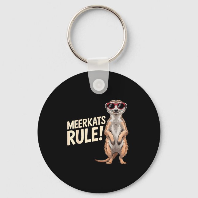 Meerkat Design For Men Women Kids Zoo Keeper Safar Key Ring (Front)