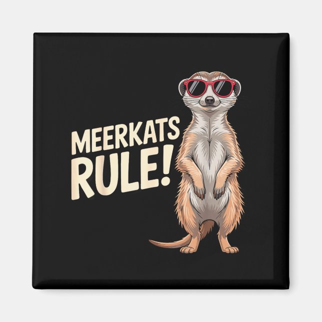 Meerkat Design For Men Women Kids Zoo Keeper Safar Magnet (Front)