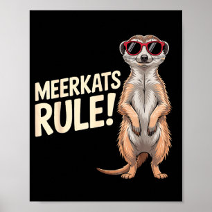Meerkat Design For Men Women Kids Zoo Keeper Safar Poster