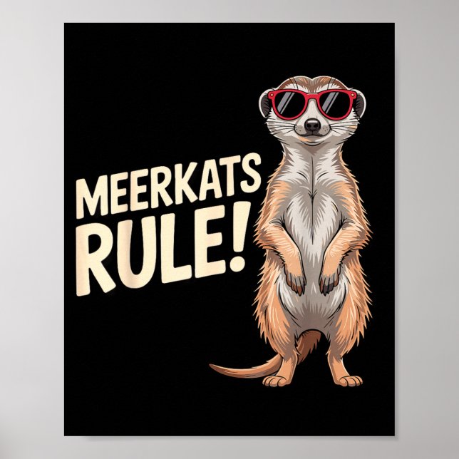 Meerkat Design For Men Women Kids Zoo Keeper Safar Poster (Front)