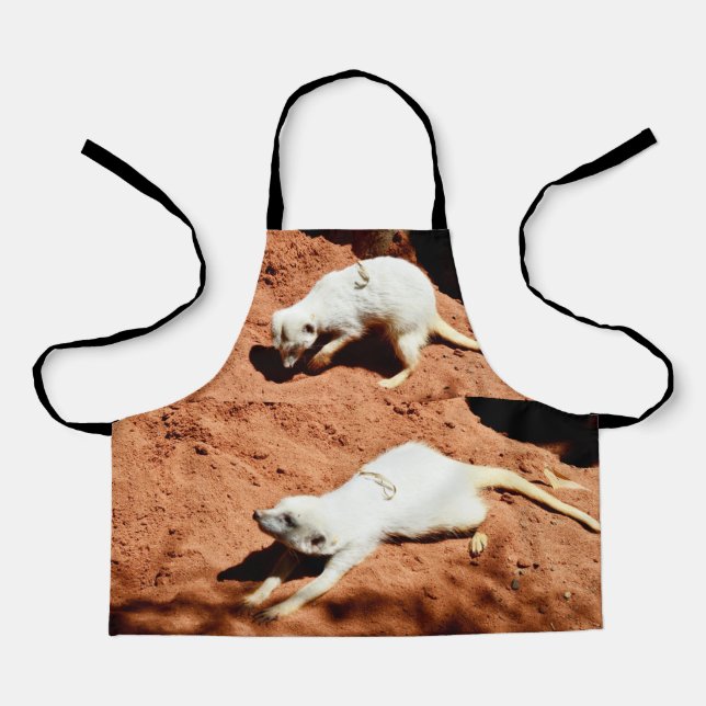 Meerkat Digging And Stretching, Kids Apron (Front)