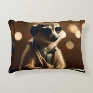 Meerkat DJ, Decorative Cushion