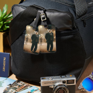 Meerkat Dressed For Black Tie Event, Luggage Tag