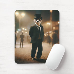 Meerkat Dressed For Black Tie Event, Mouse Mat