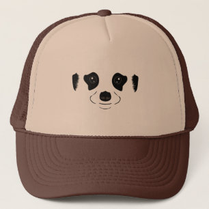 Meerkat face silhouette trucker hat