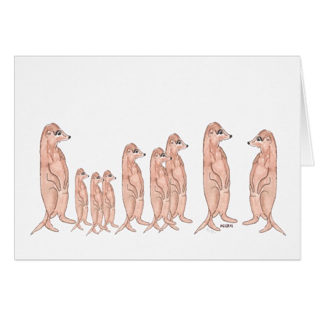 Meerkat Family Card (Front Horizontal)