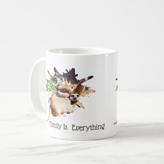 Meerkat Family Is Everything, Coffee Mug (Front Left)