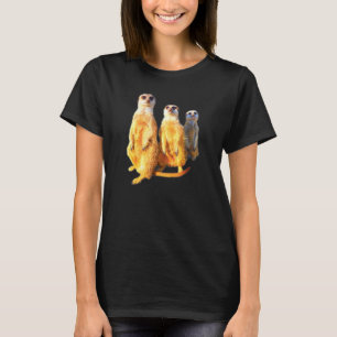 Meerkat family photo group cool meerkats sweet T-Shirt