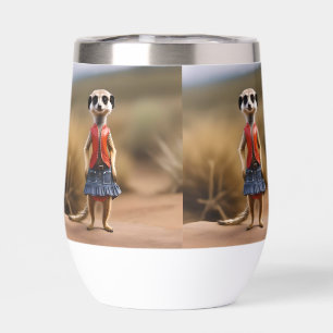 Meerkat Female Teenager In Skirt And Jacket,