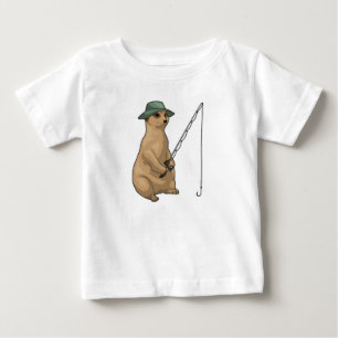 Meerkat Fishing Fisher Fishing rod Baby T-Shirt