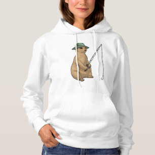 Meerkat Fishing Fisher Fishing rod Hoodie