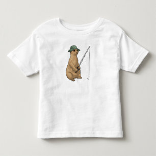 Meerkat Fishing Fisher Fishing rod Toddler T-Shirt